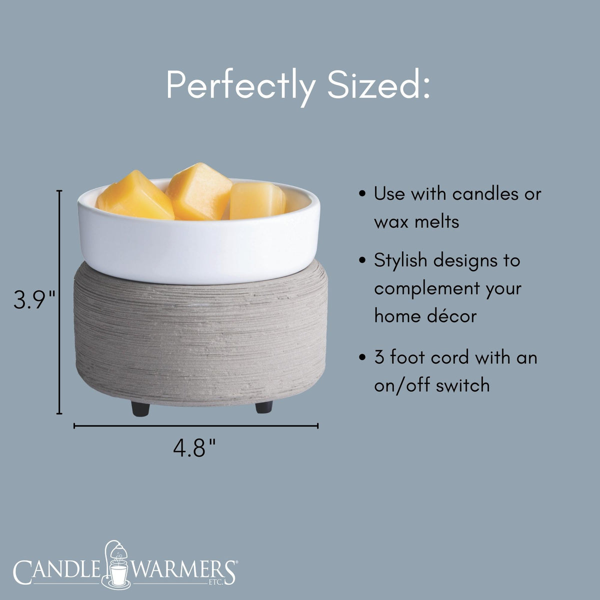 Grey Texture 2-in-1 warmer product details