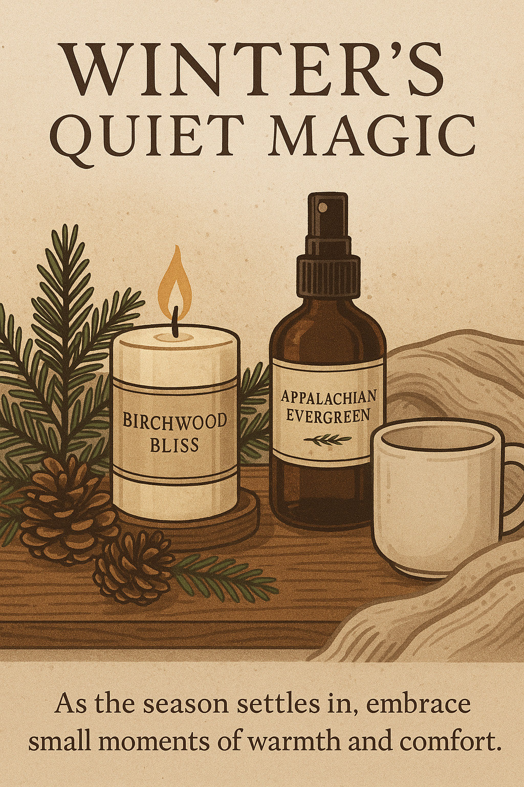 Winter’s Quiet Magic: Cozy Scents for Calm, Comfort, and Cold Nights